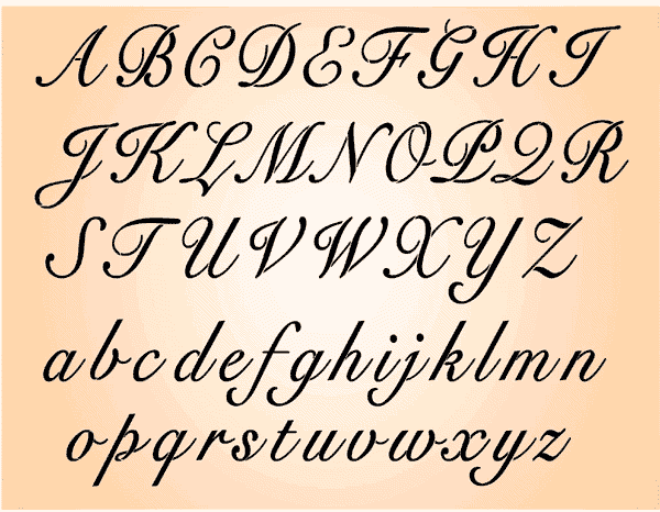 Lettering Stencils Script Font