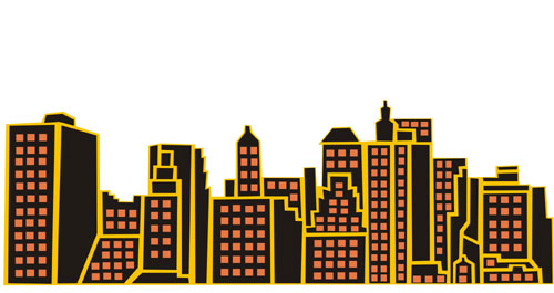 Manhattan Skyline Stencil Designs from Stencil Kingdom